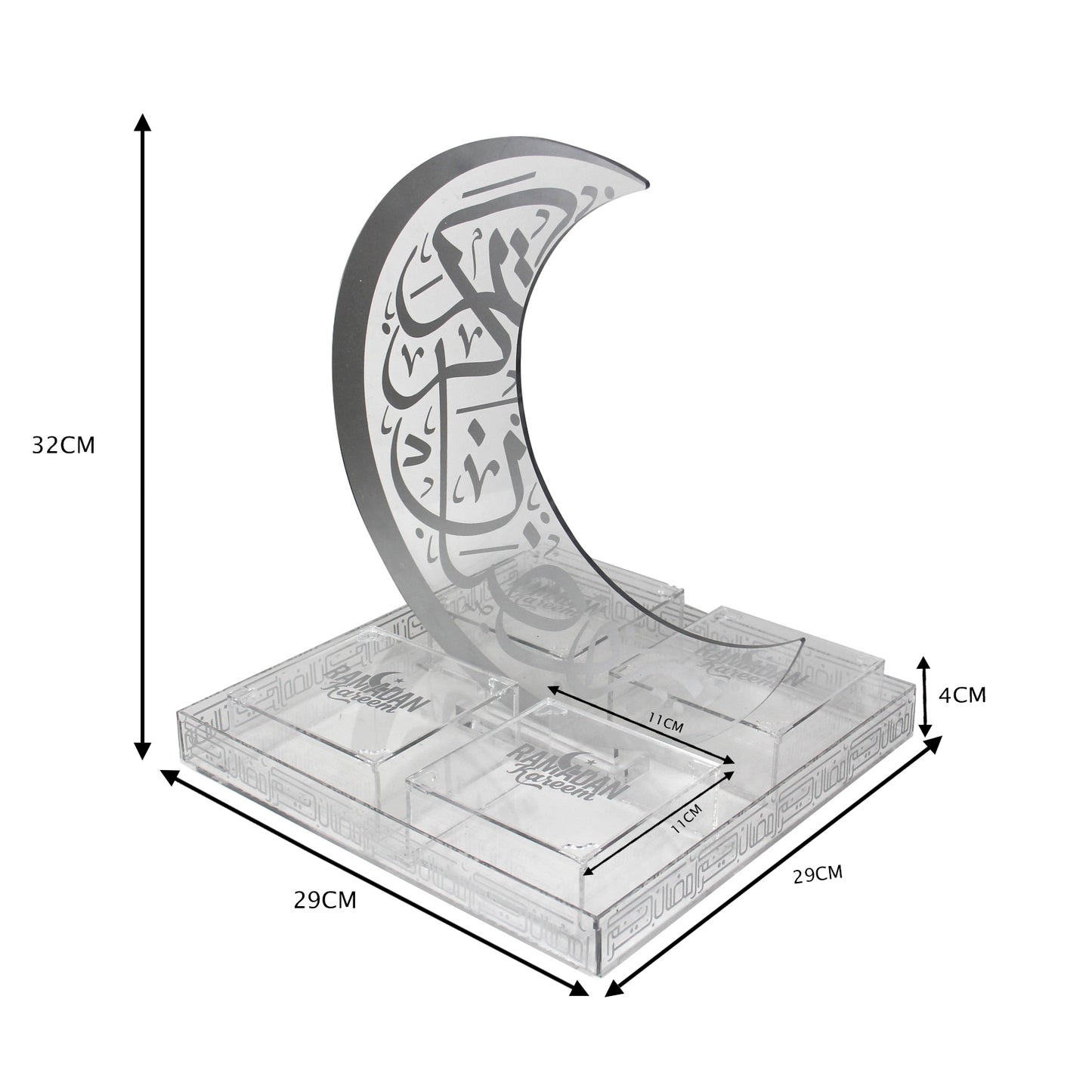 Ramadan Crescent with 4 Boxes