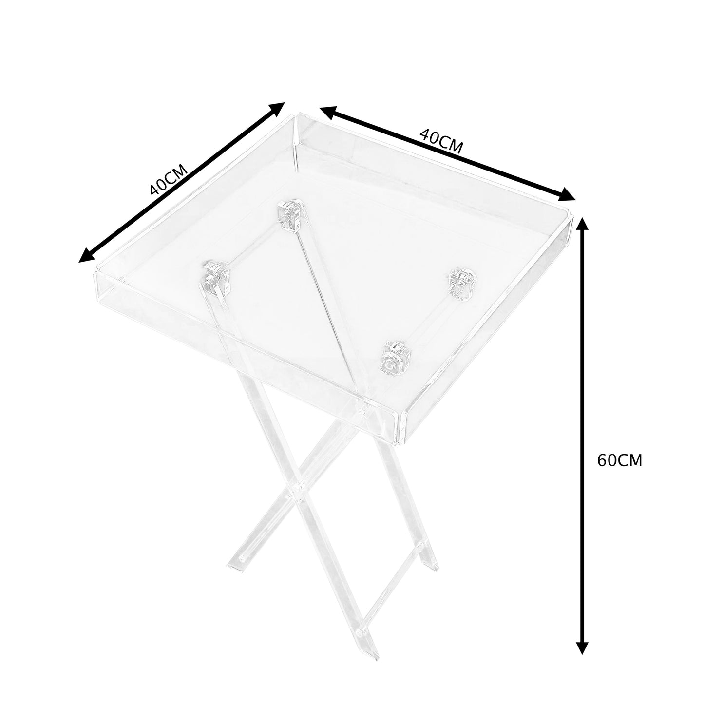 Square Clear Foldable Acrylic Table