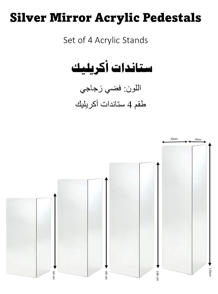 Silver Mirror Acrylic Stands