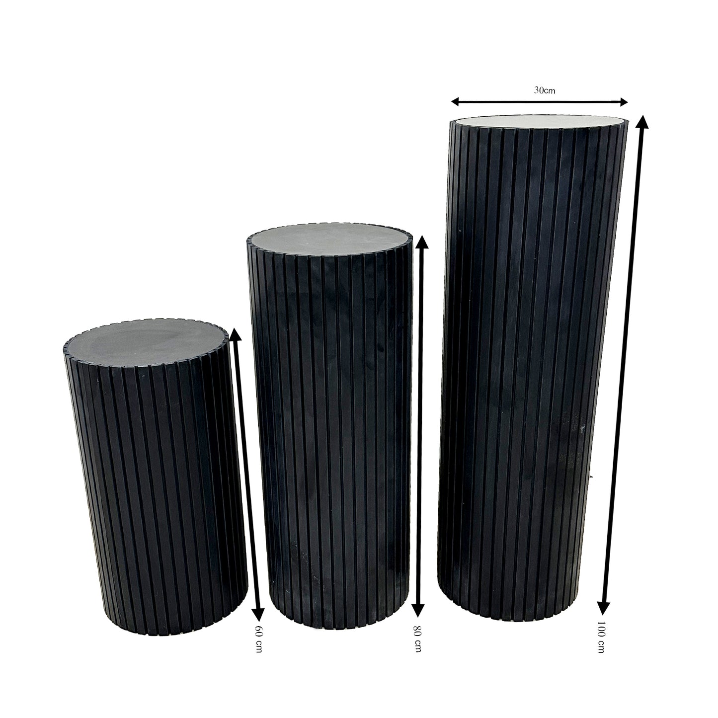 Round Display Risers – Cylindrical Textured Pedestals