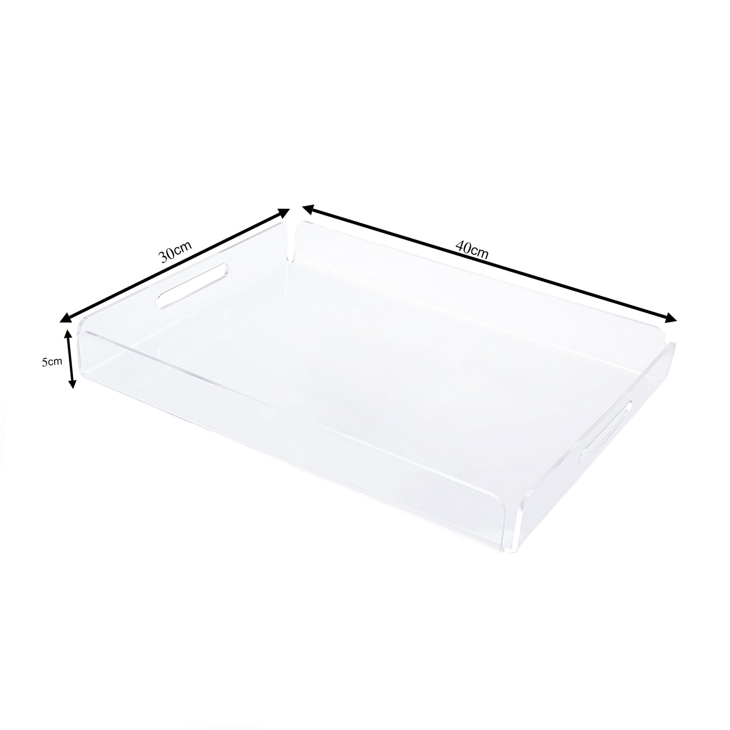 Rectangular Acrylic Tray - 3 Available Colors