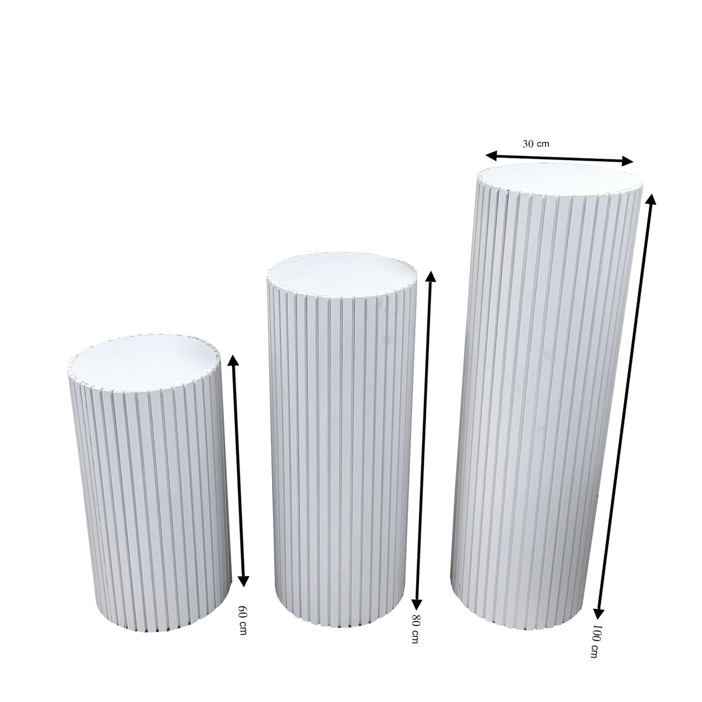 White Round PVC Foam Display Stands