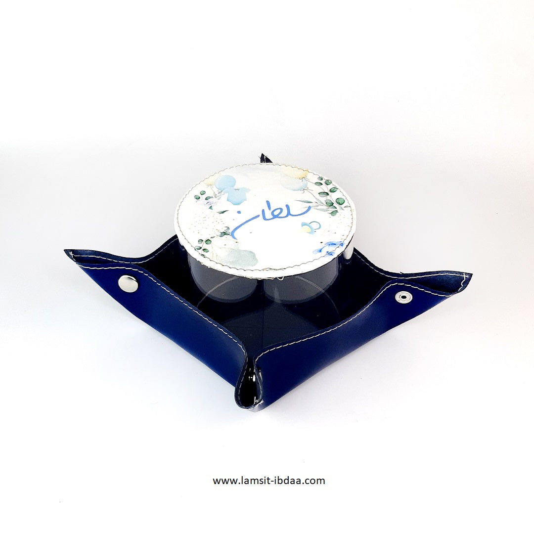 Acrylic Box with Leather Design-4