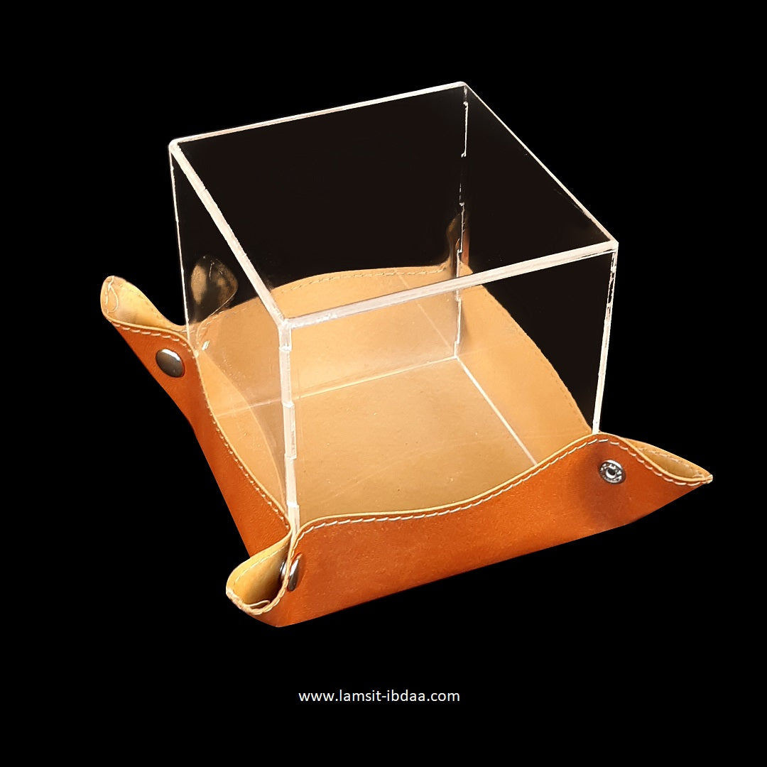 Acrylic Box with Leather Design-5