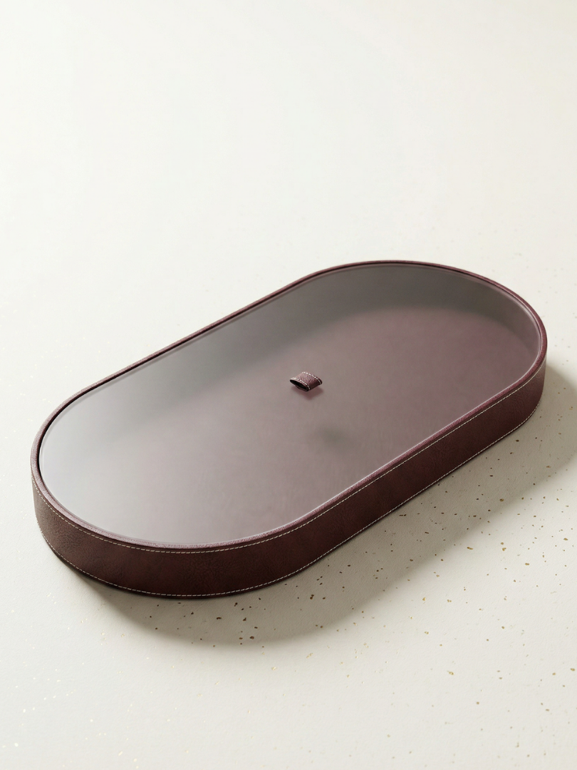 Leather Oval Box