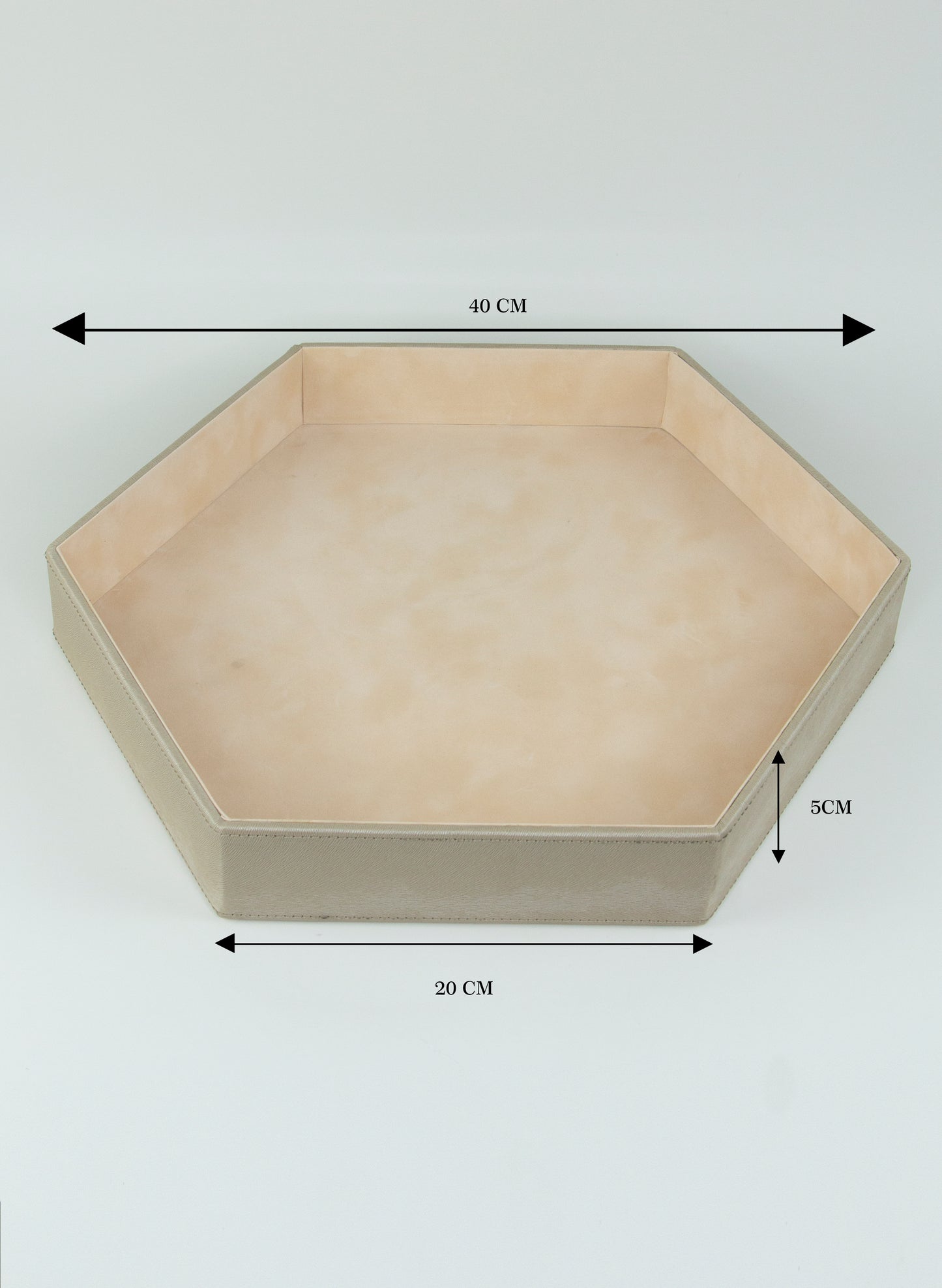 Hexagonal Leather Tray - 3 Available Colors