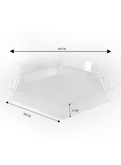 Hexagonal Acrylic Tray - 3 Available Colors