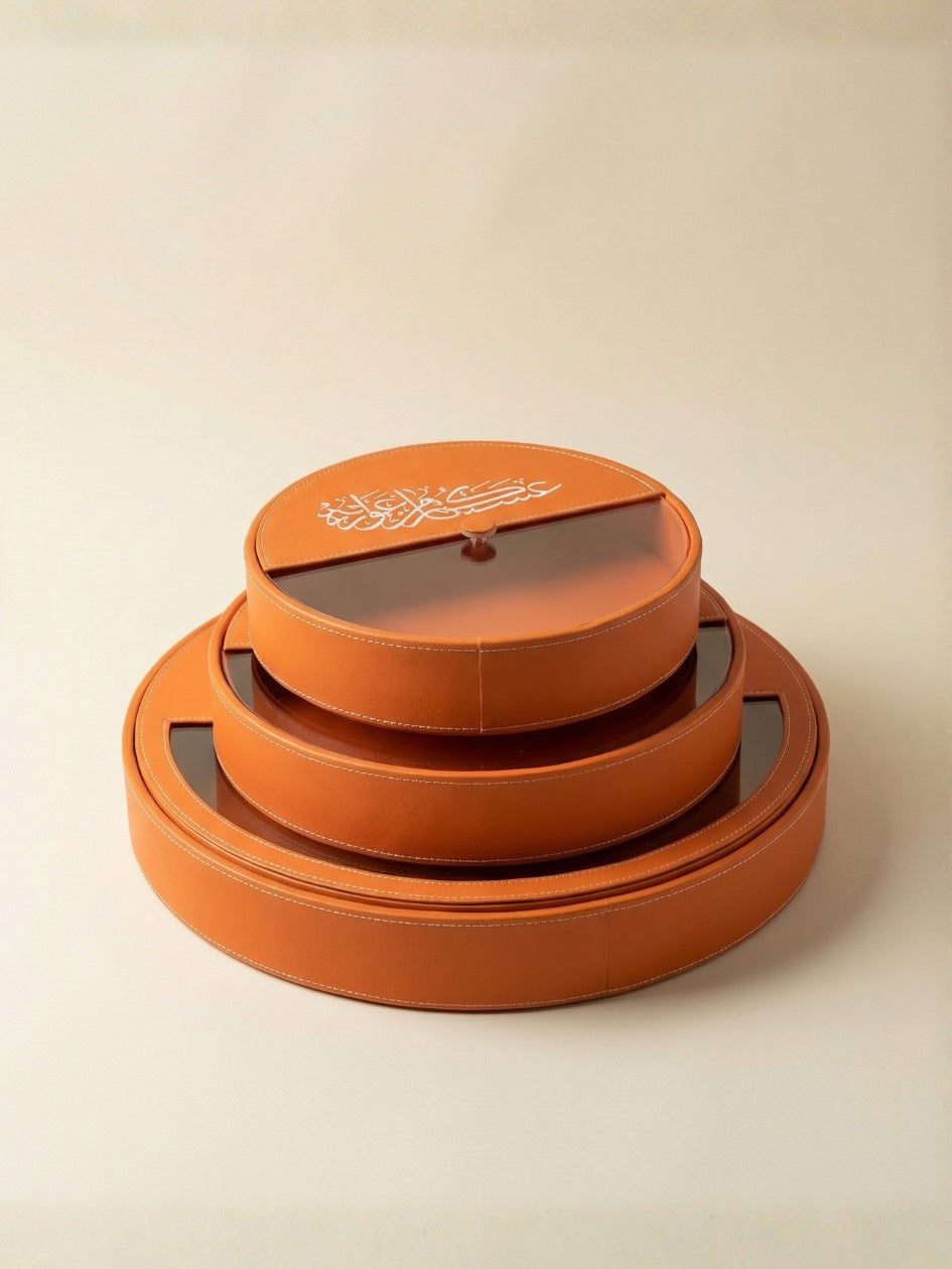 Eid Round Leather Box