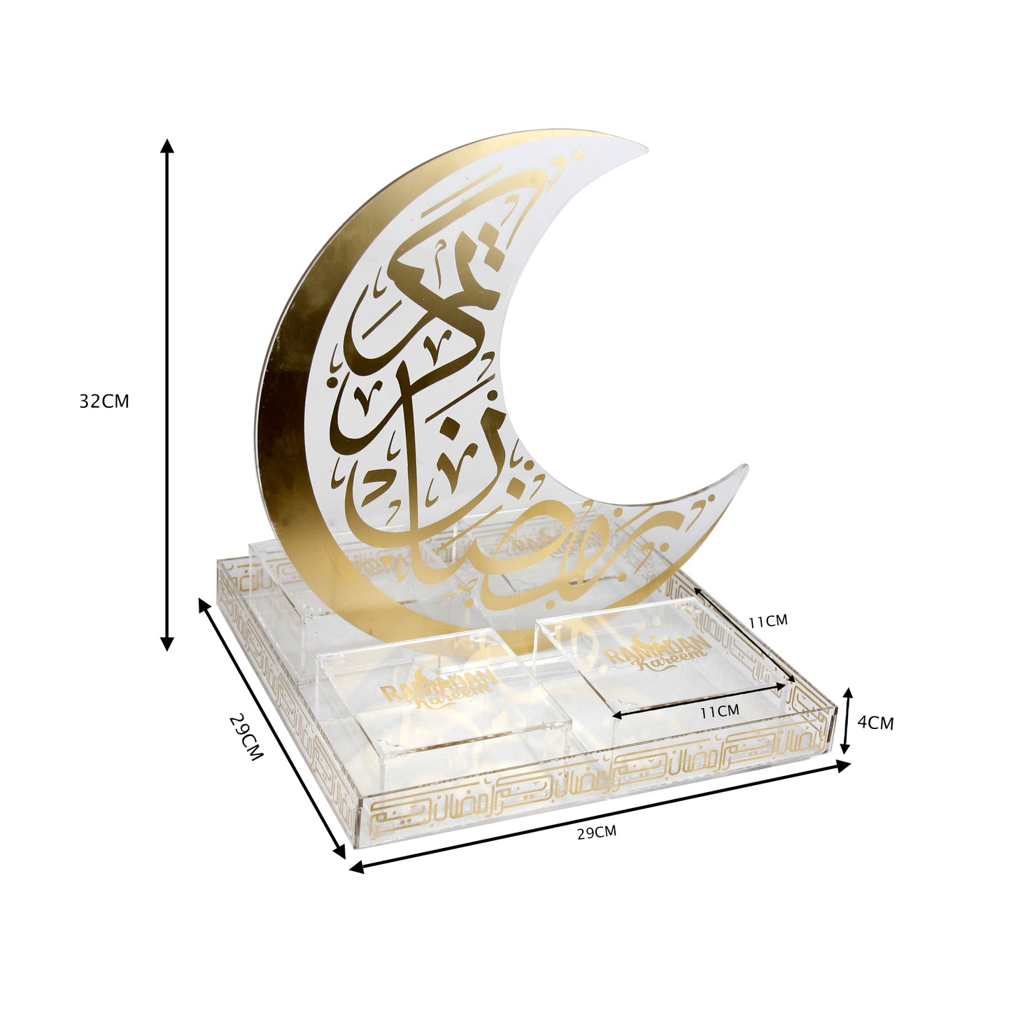 Ramadan Crescent with 4 Boxes