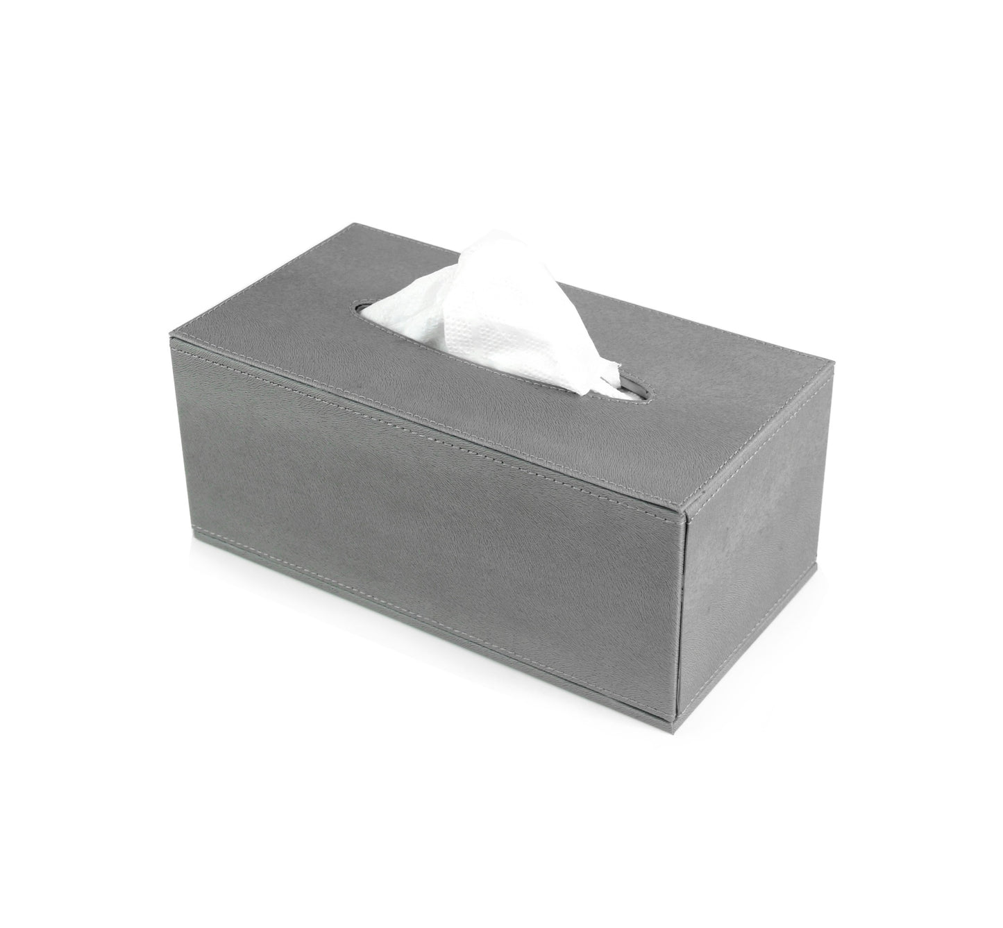 Rectangular Leather Tissue Box - 5 Available Colors