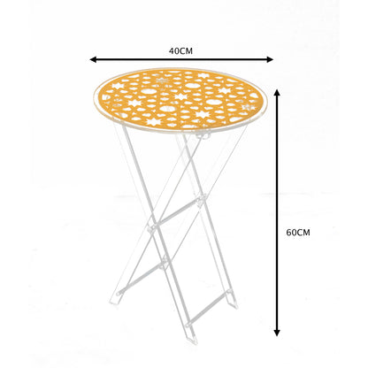 Round Golden Foldable Acrylic Table