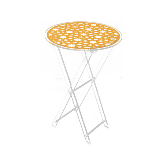Round Golden Foldable Acrylic Table