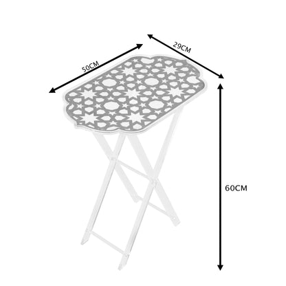 Rectangular Silver Foldable Acrylic Table