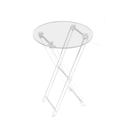 Round Clear Foldable Acrylic Table