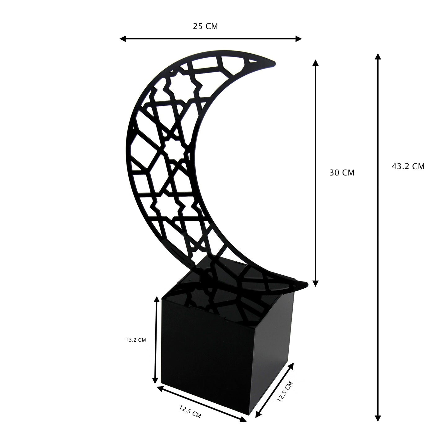 Ramadan Acrylic Crescent Box - Design 4