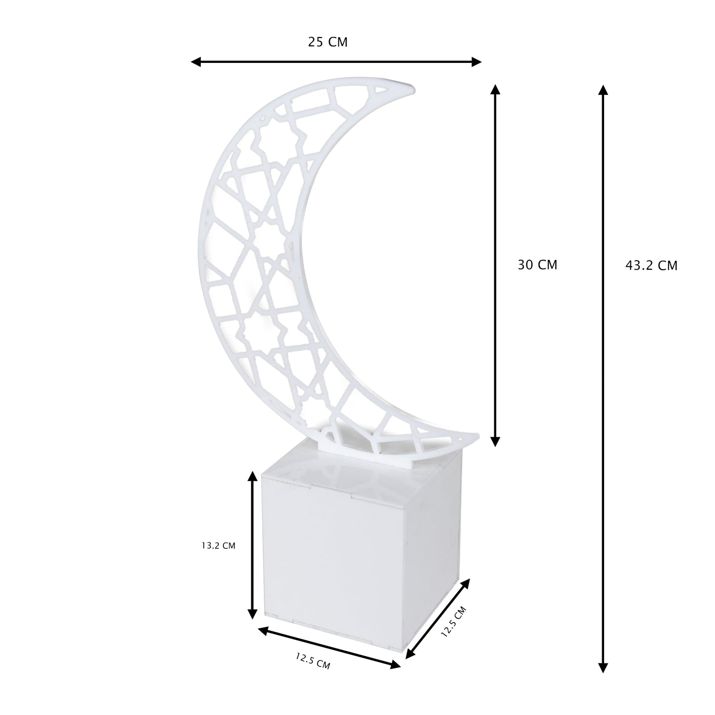 Ramadan Acrylic Crescent Box - Design 4