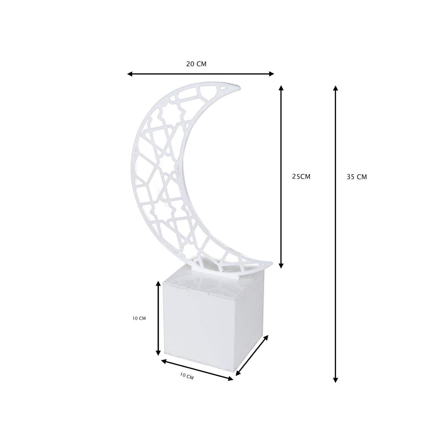 Ramadan Acrylic Crescent Box - Design 4