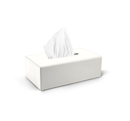 Rectangular Leather Tissue Box - 5 Available Colors