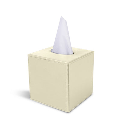 Cubic Leather Tissue Box - 5 Available Colors