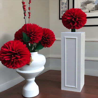 White Square PVC Foam Display Stands