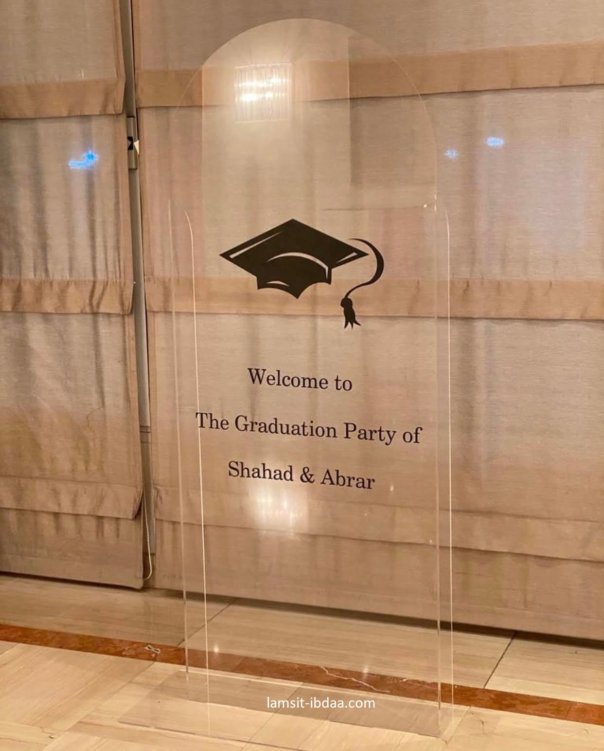 Graduation Floor Acrylic Stand Design-1 – Lamsit Ibdaa